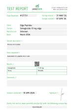 edgepeptides semaglutide 10 mg janoshik test march 2026