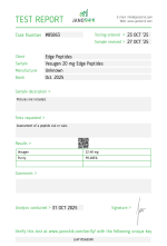 edgepeptides vesugen 20mg janoshik test