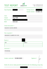 redacted janoshik test for 1000 IU HCG